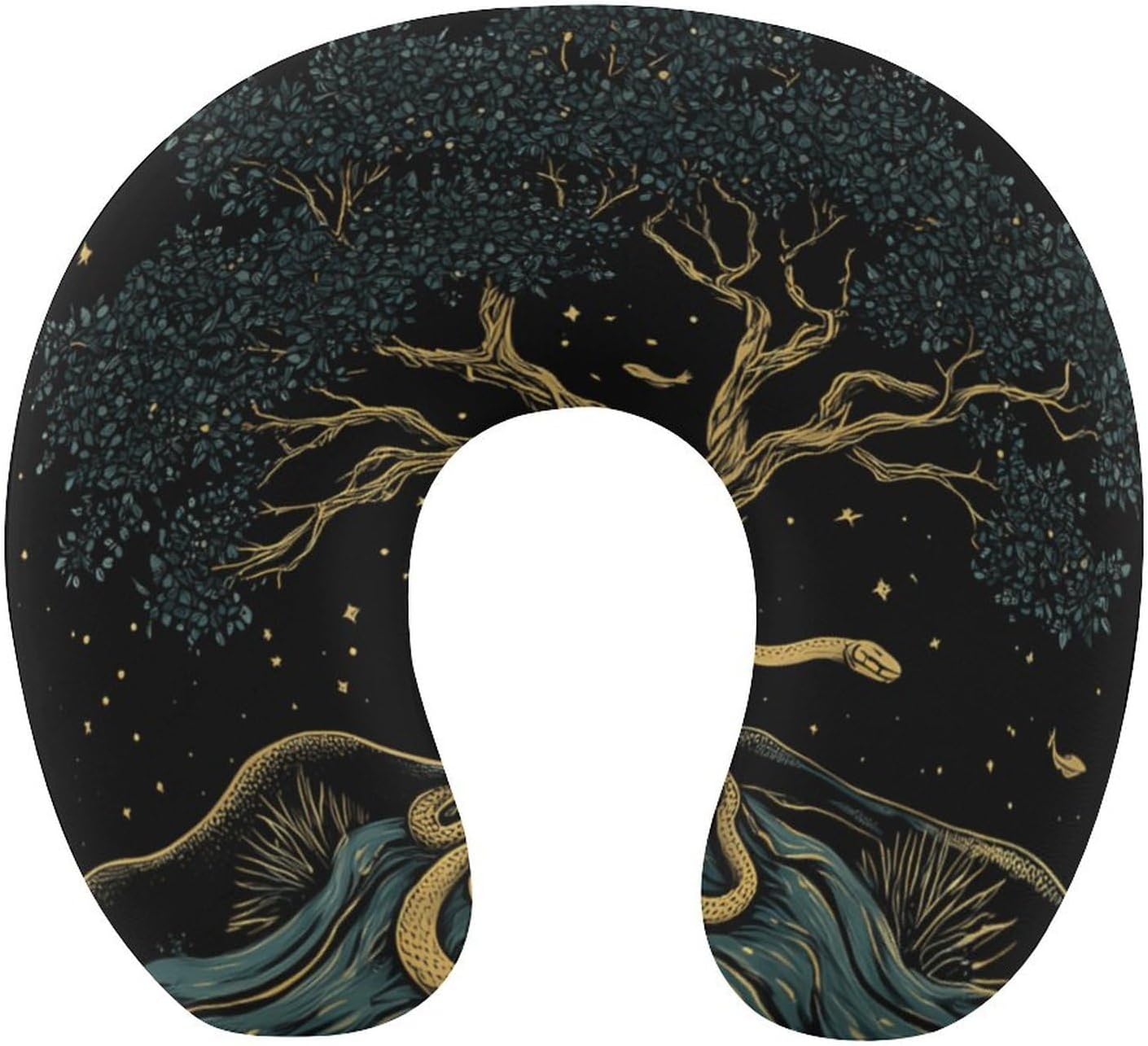 Life and Tree with Snakes Memory Foam Pillows U Shaped Travel Neck Pillow