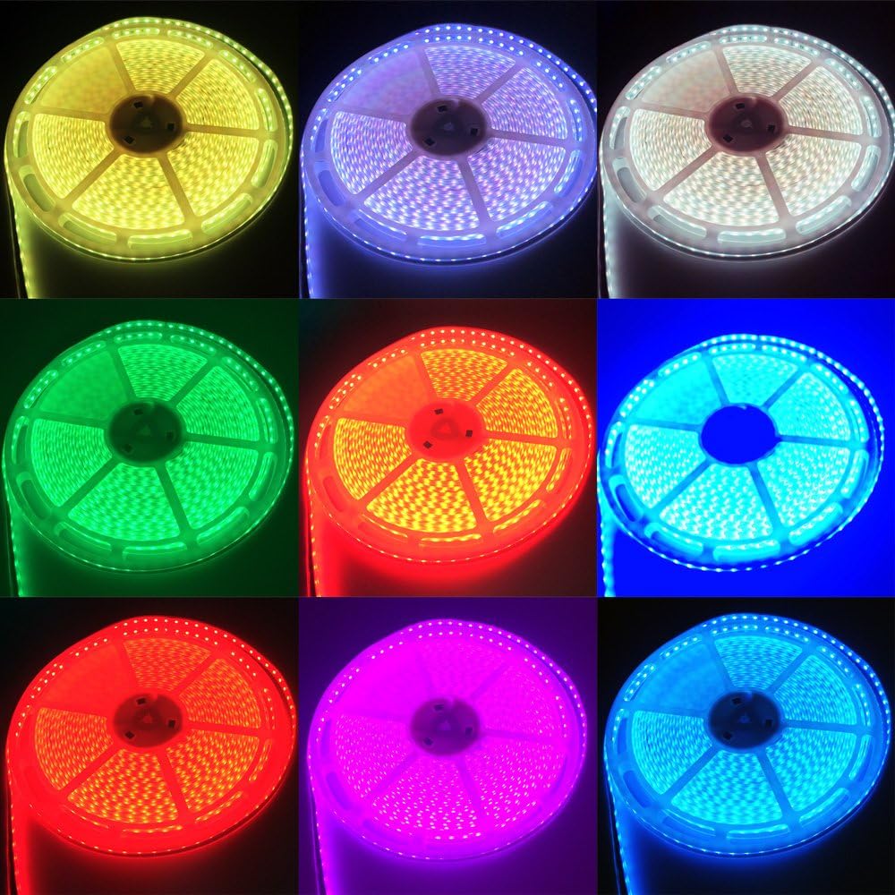 65ft 20M/reel 24V DC Flexible RGB LED Strip Light 1200xSMD5050 IP65 Silicon Tube Waterproof RGB LED Strip 20M RGB LED Rope Light