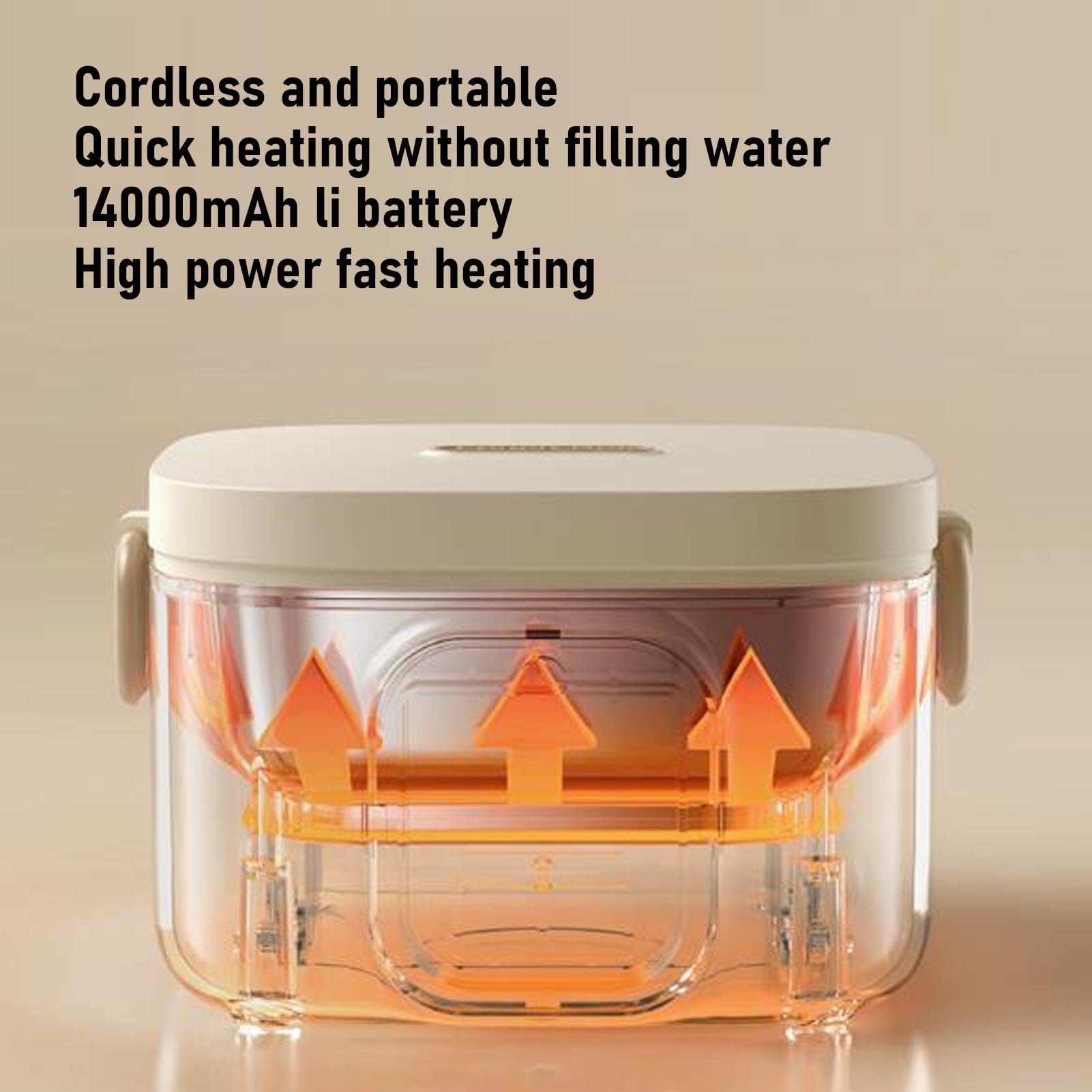 Fiambrera Eléctrica, 25W 500 Ml Calentador Alimentos Acero Inoxidable 304, Contenedor Portátil para Exteriores, Trabajo, Oficina, Camping, Viajes, para Niños Pequeños Niñas
