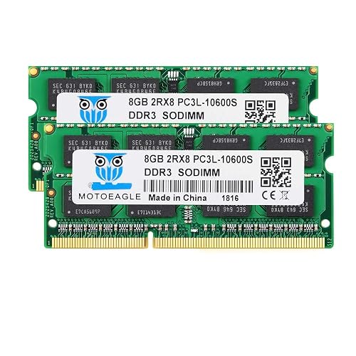 DDR3 1333 SODIMM 16GB Kit (8GBx2) PC3 10600S 8GB DDR3L 1333MHz 2Rx8 PC3-10600 204-pin 1.35V/1.5V Laptop Memory