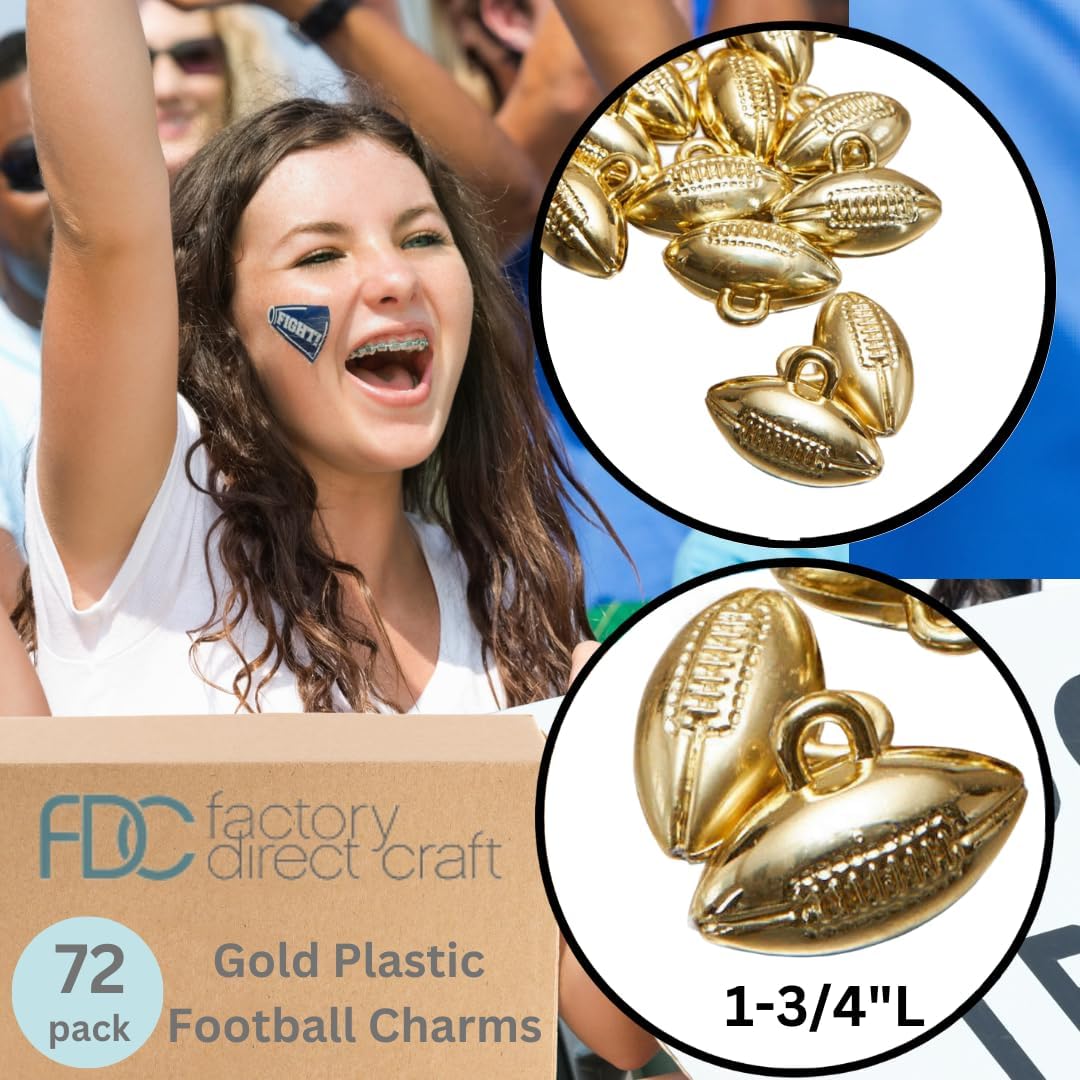 Factory Direct Craft Football Charms