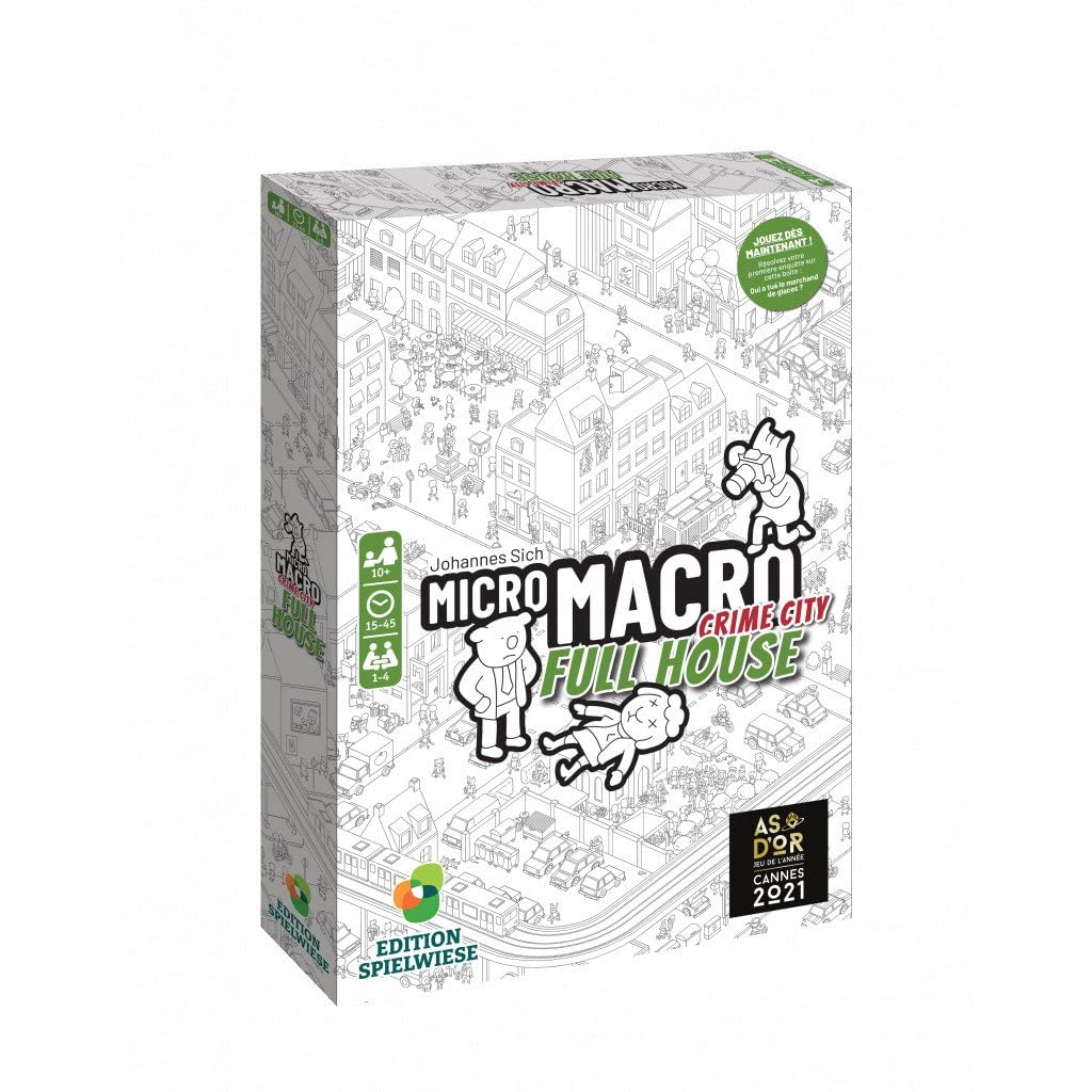 Spielwiese MICRO MACRO: FULL HOUSE – Gioco Da Tavolo Cooperativo, 1-4 Giocatori, 10+ Anni, Versione Francese, Asso D'Oro 2021 - 2