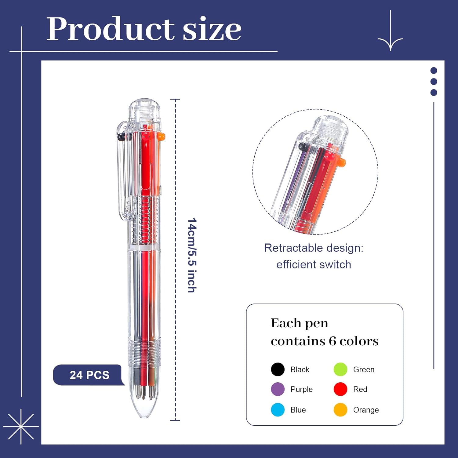 Fullhawl 48 Pcs Colorful Blank Notebook and 6-in-1 Multicolor Ballpoint Pen Set 5. 5 x 8. 3 in Blank Unlined Journals A5 Plain Paper Sketchbooks Retractable Pens for School Office Supplies Gift