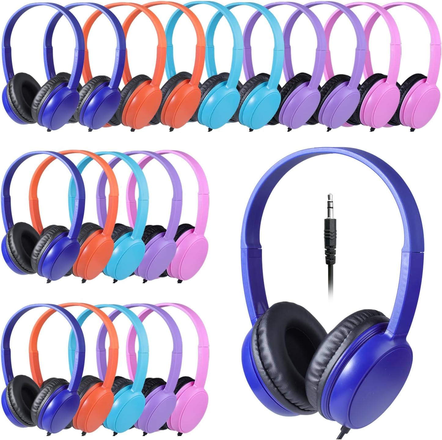 Classroom Headphones Bulk 20 Pack...