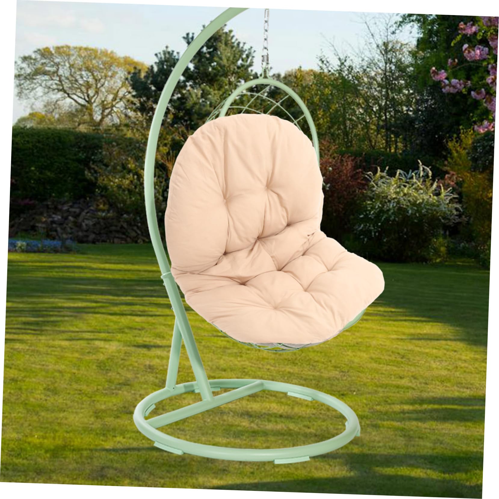 Cuscino per sedia sospesa da esterno, in poliestere resistente alle intemperie, sfoderabile per un maggiore comfort, ideale per giardino e patio, perfetto per relax e tempo libero