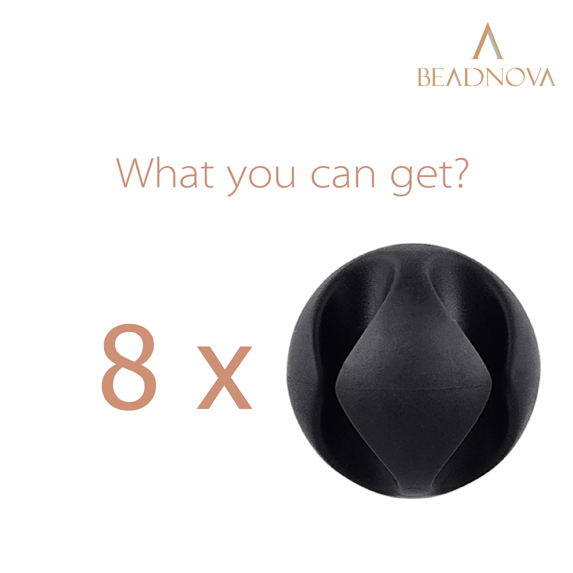 Beadnova - Ganchos Adhesivos para Cables de alimentación, Cables de ratón, Oficina, hogar (1 Ranura, 2 Ranuras, 3 Ranuras, 5 Ranuras)