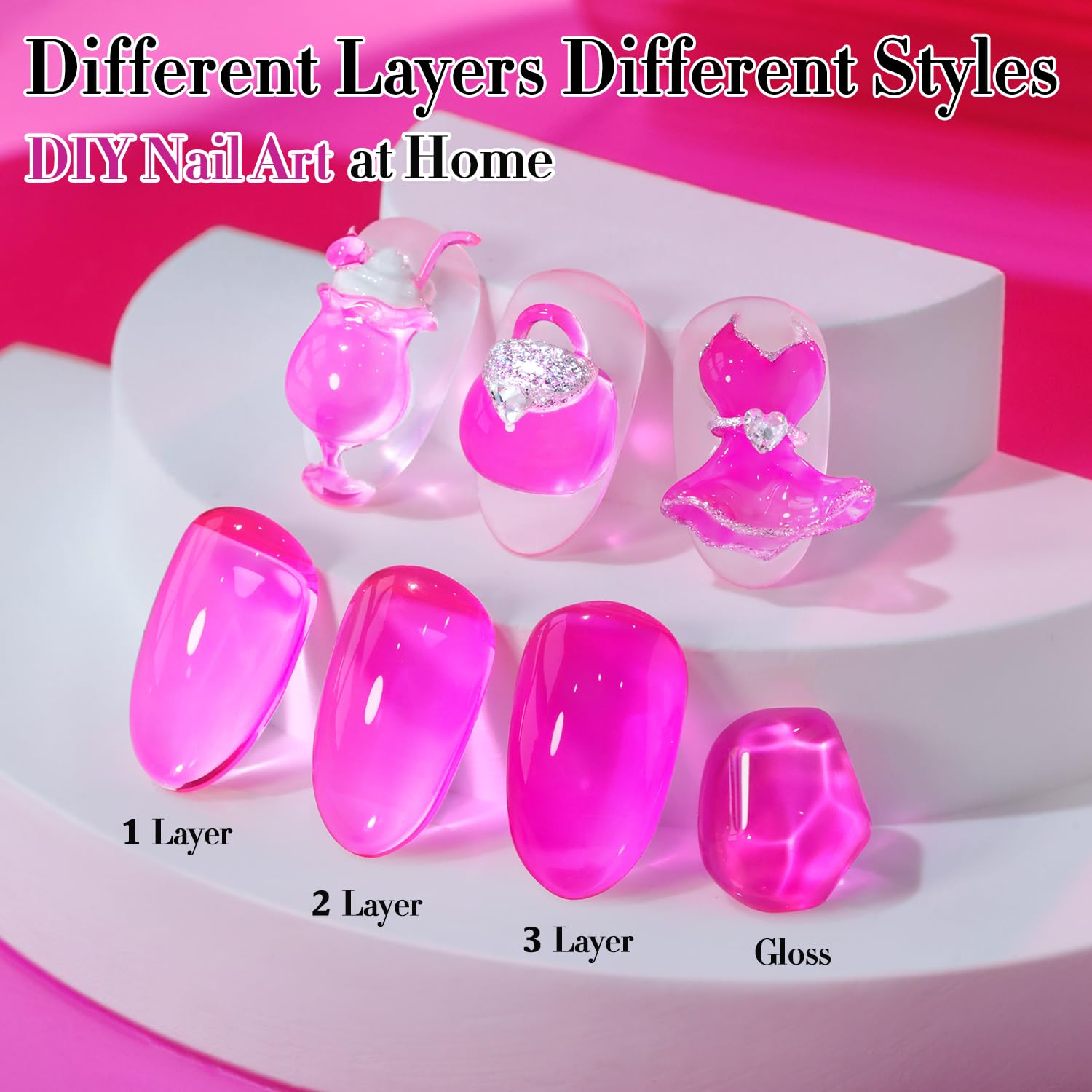 Amazon.com : Double Rhythm 0.5 Oz Jelly Gel Polish Same Color Same