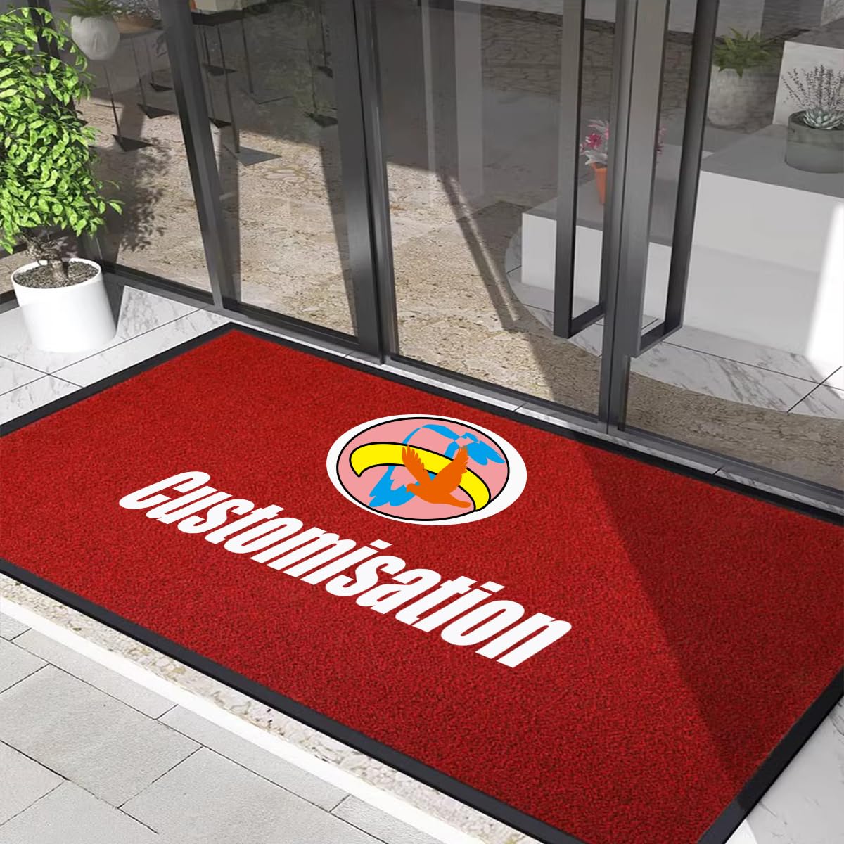 Felpudo Personalizado con Nombres, Texto, Personalizable Alfombras Personalizadas para la Entrada a casa, Antideslizante Personaliza Tu Felpudos para Pasillo,Cocina Exterior (120×60cm)