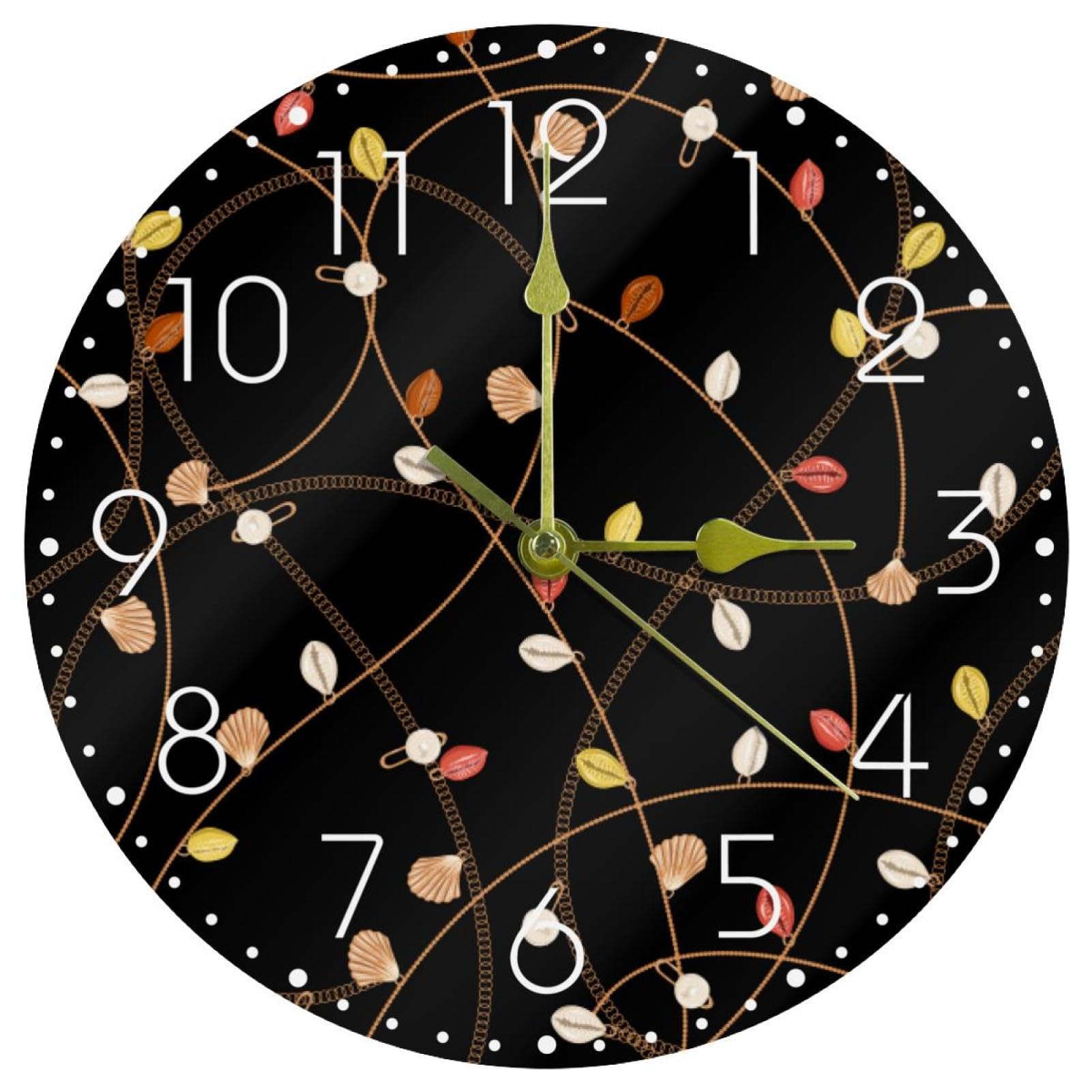 Horloge murale pour chambre et cuisine avec motif élégant et épuré