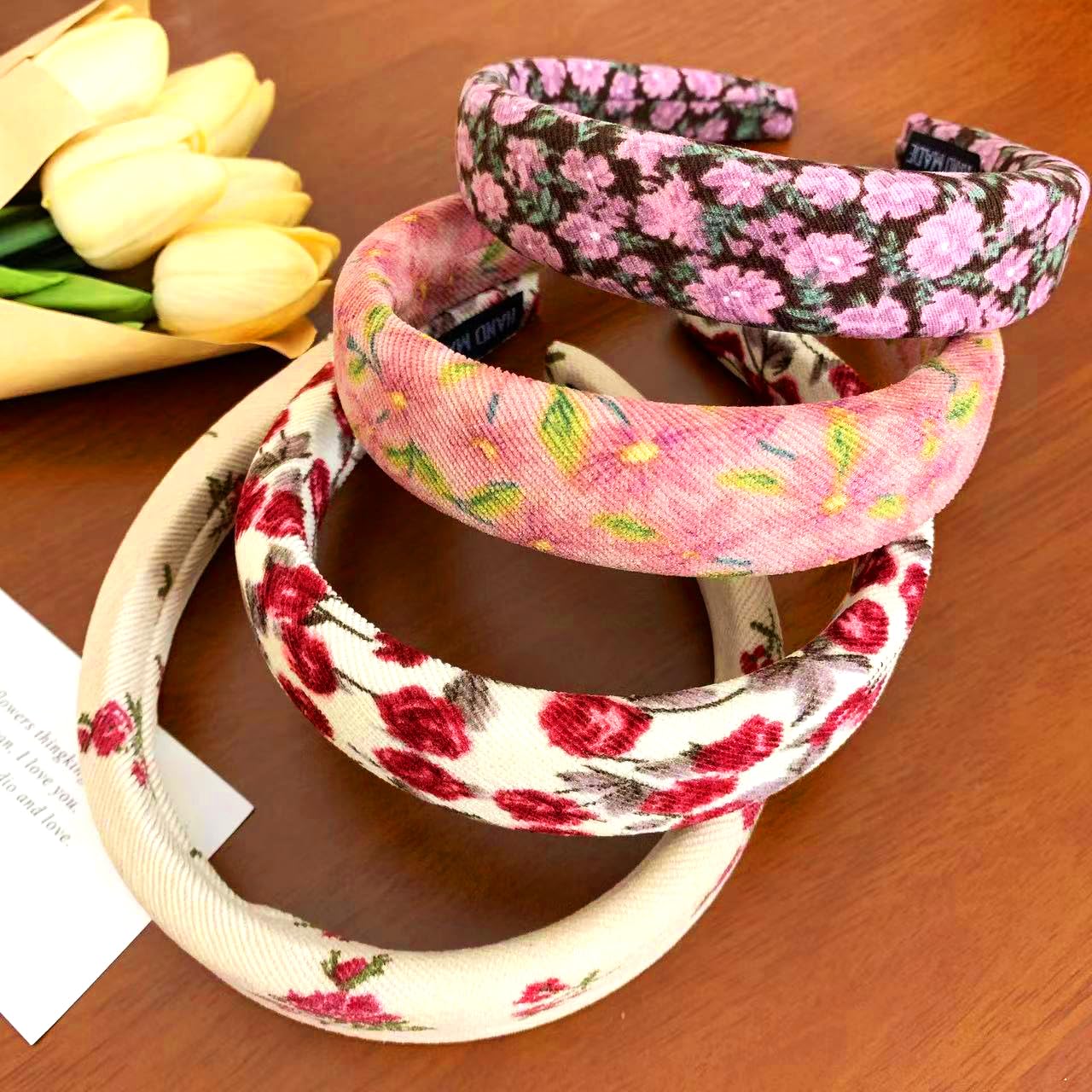 Headbands for Women - Alice Bands Adult Boho Beauty Wide Top Knot Turban Fabric Hairband No Slip Headwear Elastic Hair Hoops Fashion Accessories for Girls 4Pcs