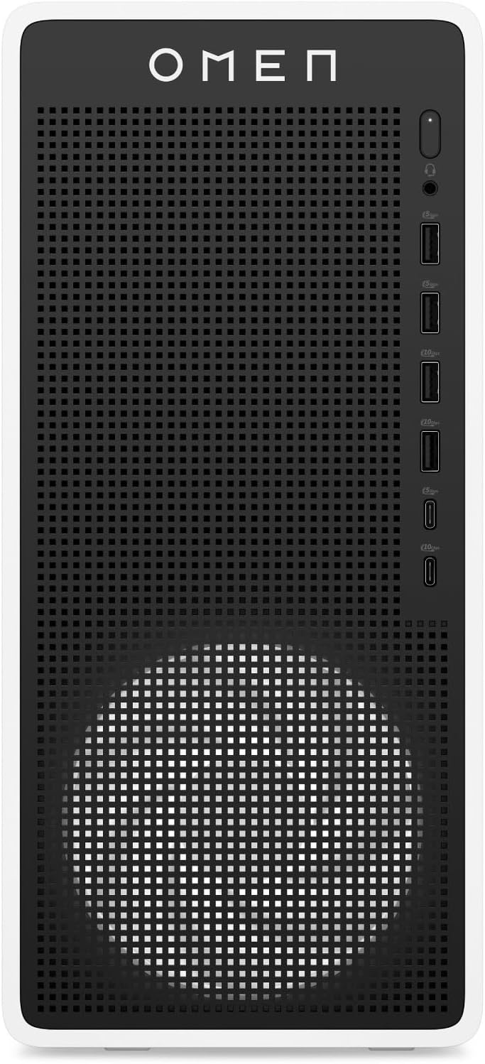 HP OMEN 16L TG03-0005sl, Desktop Gaming, Intel Core Ultra 7 265F, Intel Evo Edition, 32GB RAM, 1TB SSD, NVIDIA RTX 5060 8GB, Alluminio, 3 Mesi di PC Game Pass Inclusi, Windows 11, Bianco