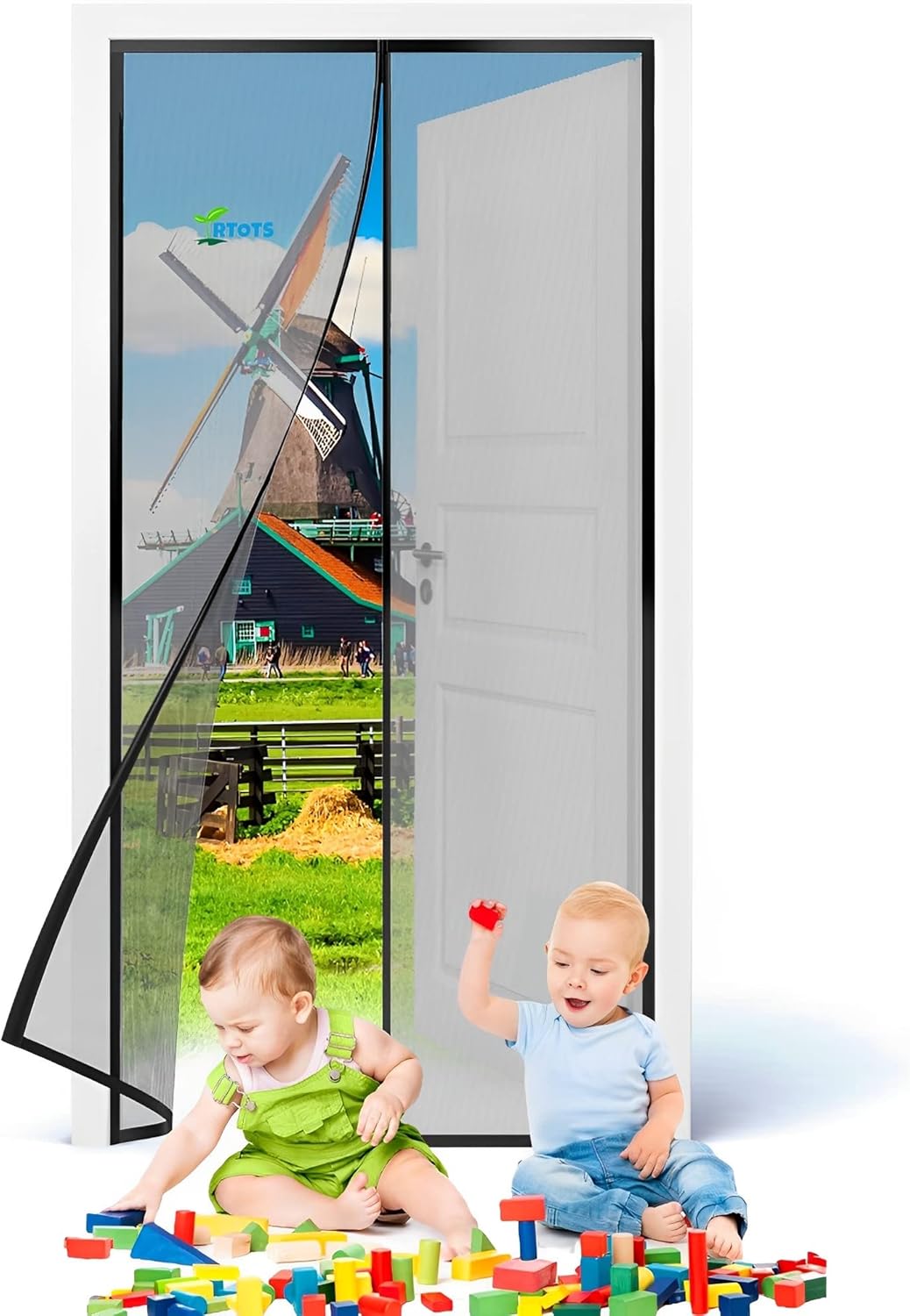 Moustiquaire Porte Fenetre AimantéE, 280x180 Cm Facile à Installer