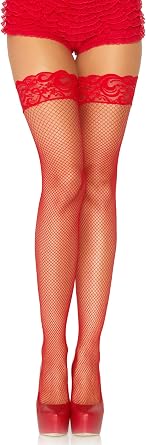 Leg Avenue Womens Stay-up Fishnet Stockings with Backseam