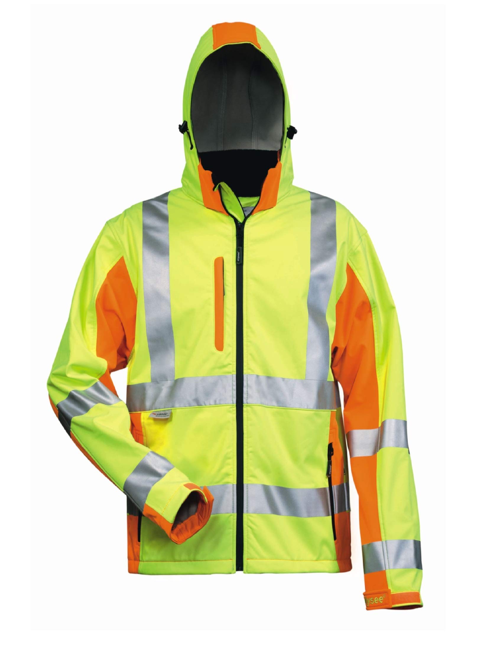 Elysee Warnschutz-Softshelljacke "Adam" Größe, 1 Stück, 3XL, gelb/orange, 22735-3XL