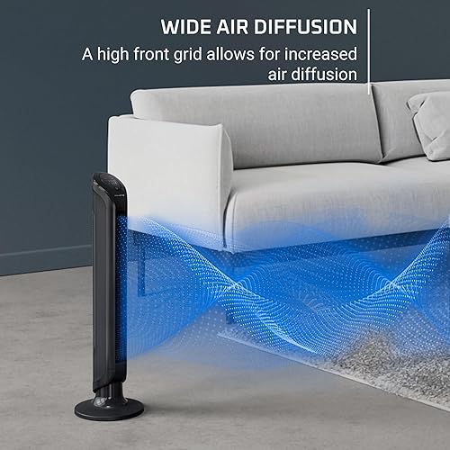 Miniatura 3 de Rowenta, Ventilador de torre, ventilador oscilante fresco de 180, ventilador de piso silencioso para dormitorio, 3 velocidades, potente ventilador
