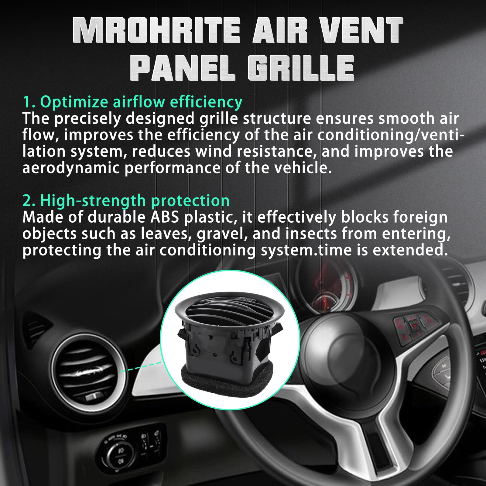 13417363 2201099 13363314 1 pezzo griglia di ventilazione copertura rotonda bocchetta aria condizionata ugello aria ugello di ventilazione per 0-p.e1 Corsa D Mk3 2006-2014 Adam M13 2012-