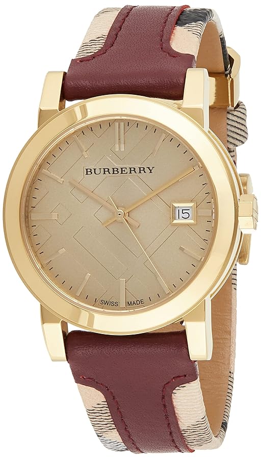 Burberry バーバリー レディース腕時計　新品未使用レザーベルト ブラウン Amazon.co.jp: BURBERRY BU9111 レディース腕時計 レザー