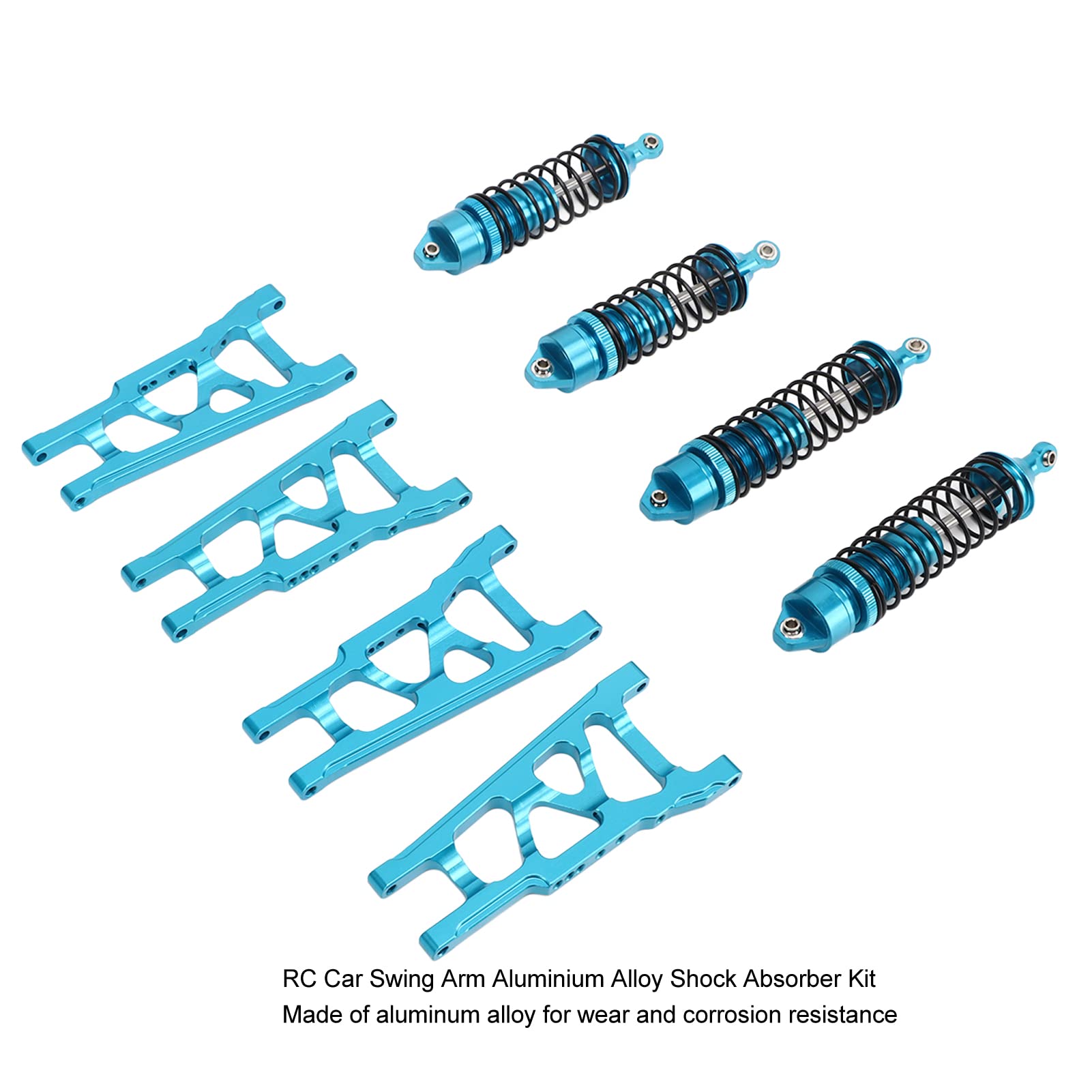 RC Car Swing Arm Shock Absorbers stabilne zawieszenie Arm Shock Absorbers Kit do SLASH 1/10 (niebieski)
