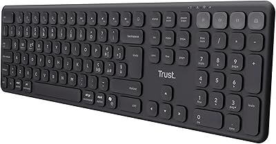 Trust Vaiya Tastiera Wireless Bluetooth + 2.4 GHz Layout Italiano QWERTY, Tastie