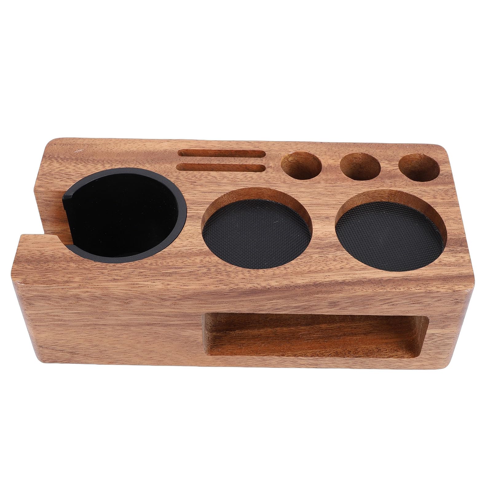 Sonew Profesjonalna Stacja Ubijania Kawy Drewniana z podstawą antypoślizgową i Adapterem do Uchwytu Kolby 58 Mm i 51-54 Mm Stojak Sabotażowy Kuchnia Domowa (Orzech włoski)