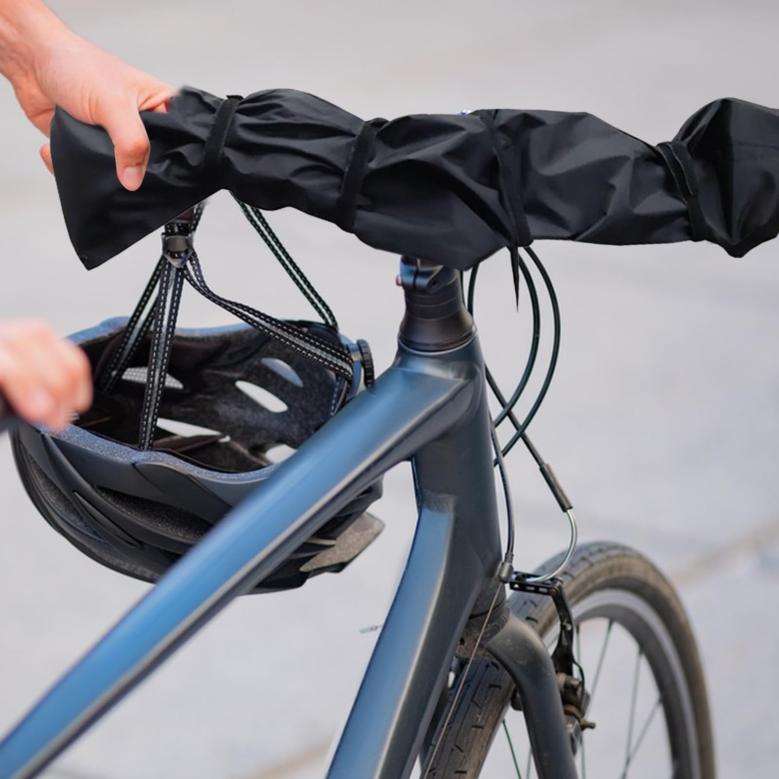 Fietsstuurhoes, e-bike transportbescherming, stuurbescherming, beschermhoes, e-bike, regenbescherming, beschermhoes, stuurbescherming tegen stof, vuil en vocht, 82 x 17 cm