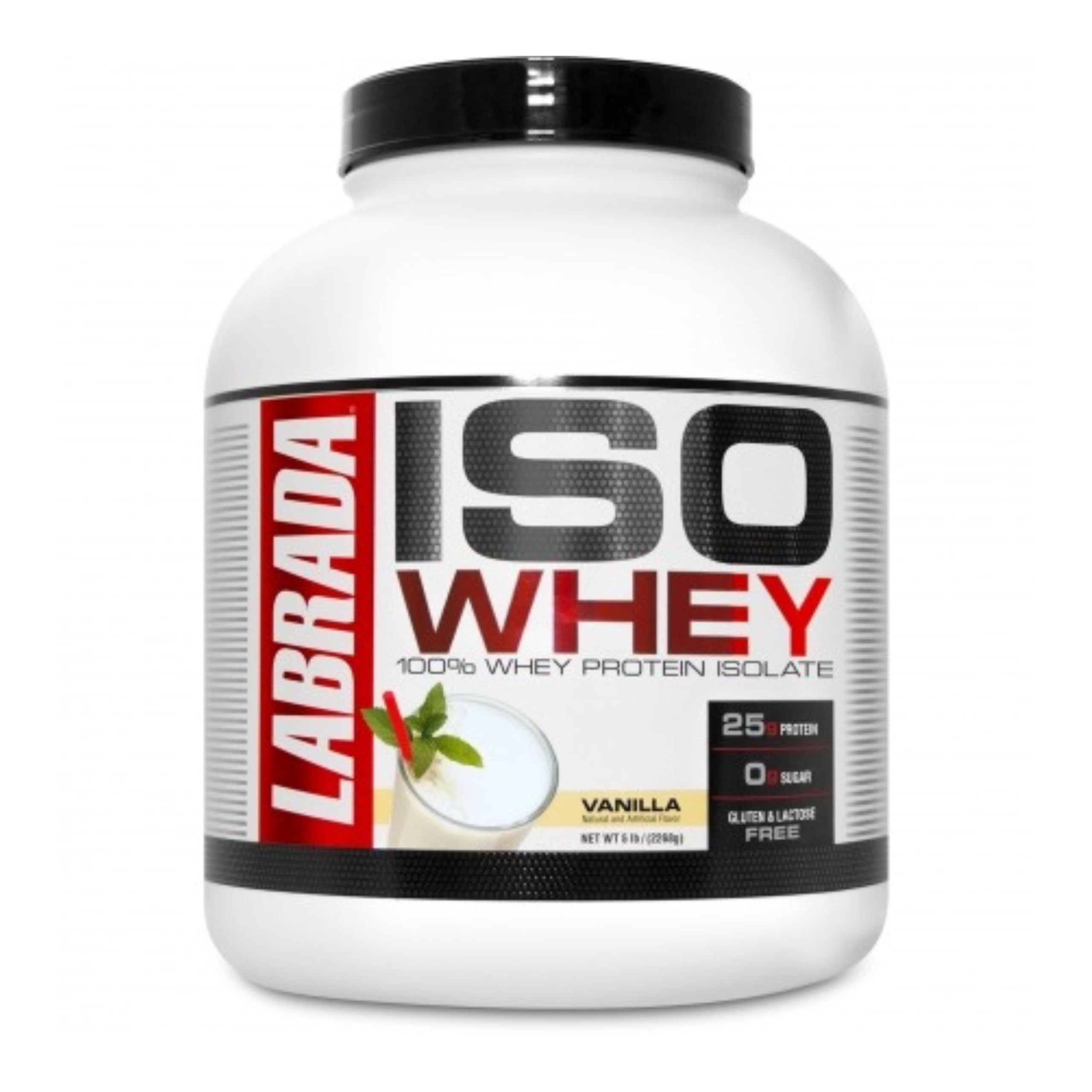 Labrada Nutrition ISO Pro 100% WHey Protein Isolate Powder Vanilla 5 Pound