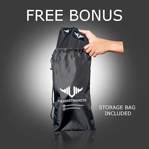 Miniatura 6 de Vikingstrength Correas para abdominales  Par de eslingas acolchadas de alta calidad para gimnasio en casa para barra de dominadas  Levantador de