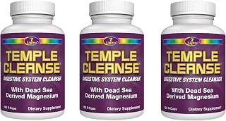 7 Lights Temple Cleanse|3-Pack Special, Magnesium, Oxygen-Based Colon Cleanse Detox, Relieves Occasional Constipation with No Gas or Bloating, Body Detox and Cleanse for Women & Men