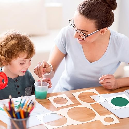 Miniatura 3 de 8 plantillas circulares grandes, plantillas circulares reutilizables, plantillas circulares de diferentes tamaños, plantillas circulares para pintar