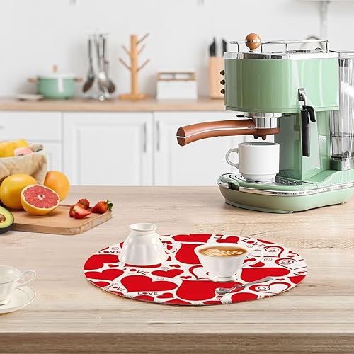 Miniatura 6 de 3 Pcs High Heat Trivet for Hot Pots and Pans 15in Cotton Thread Weave Hot Bowl Holder for Cooking Pot Plate Holder Heart Happy Valentine's Day