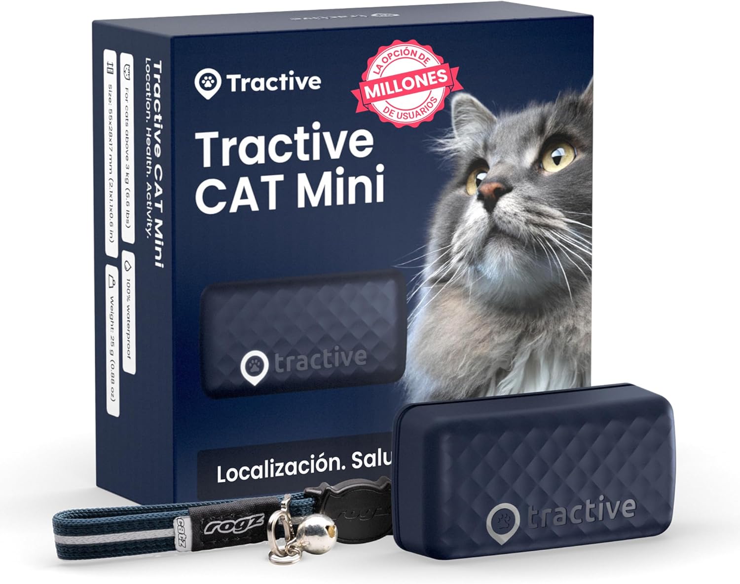 Collar para gatos con localizador GPS Tractive por 24,99€ ¡¡50% de descuento!!