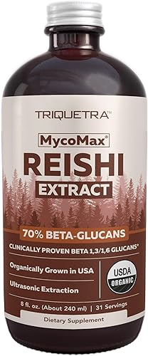 Extracto orgánico de hongos Reishi  70% beta-glucanos  niveles más altos de nutrientes activos, tincutura Cordyceps de máxima potencia, cultivo en