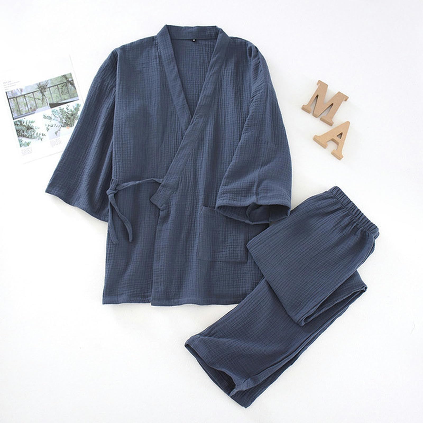 NOGRAX Pigiama Pigiama di Cotone Coppia Yukata Sciolto da Uomo E da Donna, Completo di Servizio A Domicilio