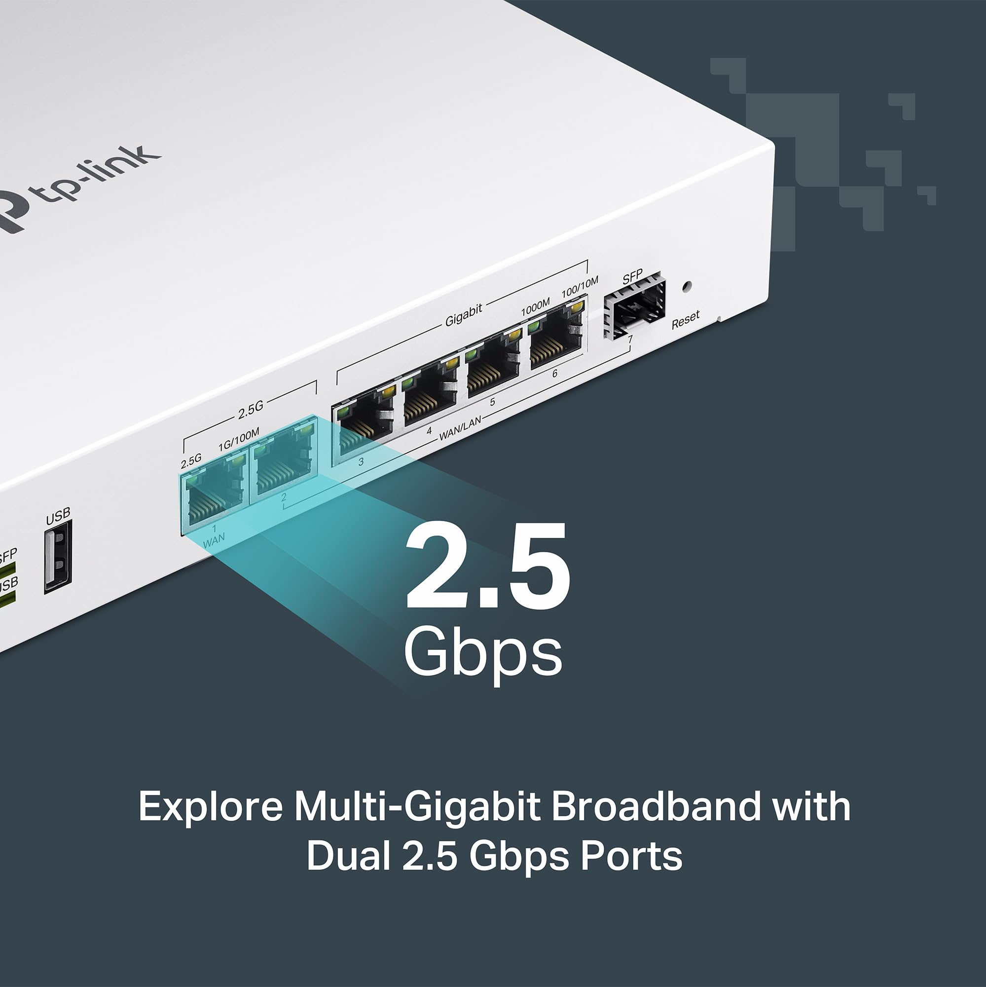 TP-Link Festa FR307-M2 | Passerelle de routeur filaire VPN multi-Gigabit | 2 x 2,5 G+5 x Gigabit+1 x USB WAN | Réseau auto-organisé | Cloud gratuit | Équilibre de charge | IPSec/PPTP/L2TP/OpenVPN | Ne