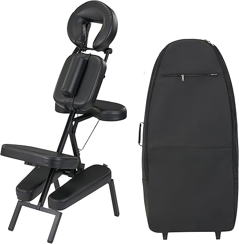 Master Massage Apollo - Silla de masaje portátil y ligera con estuche de transporte, silla de tatuaje, silla de masaje plegable ajustable en altura Master Massage Apollo - Silla de masaje portátil y ligera con estuche de transporte, silla de tatuaje, silla de masaje plegable ajustable en altura