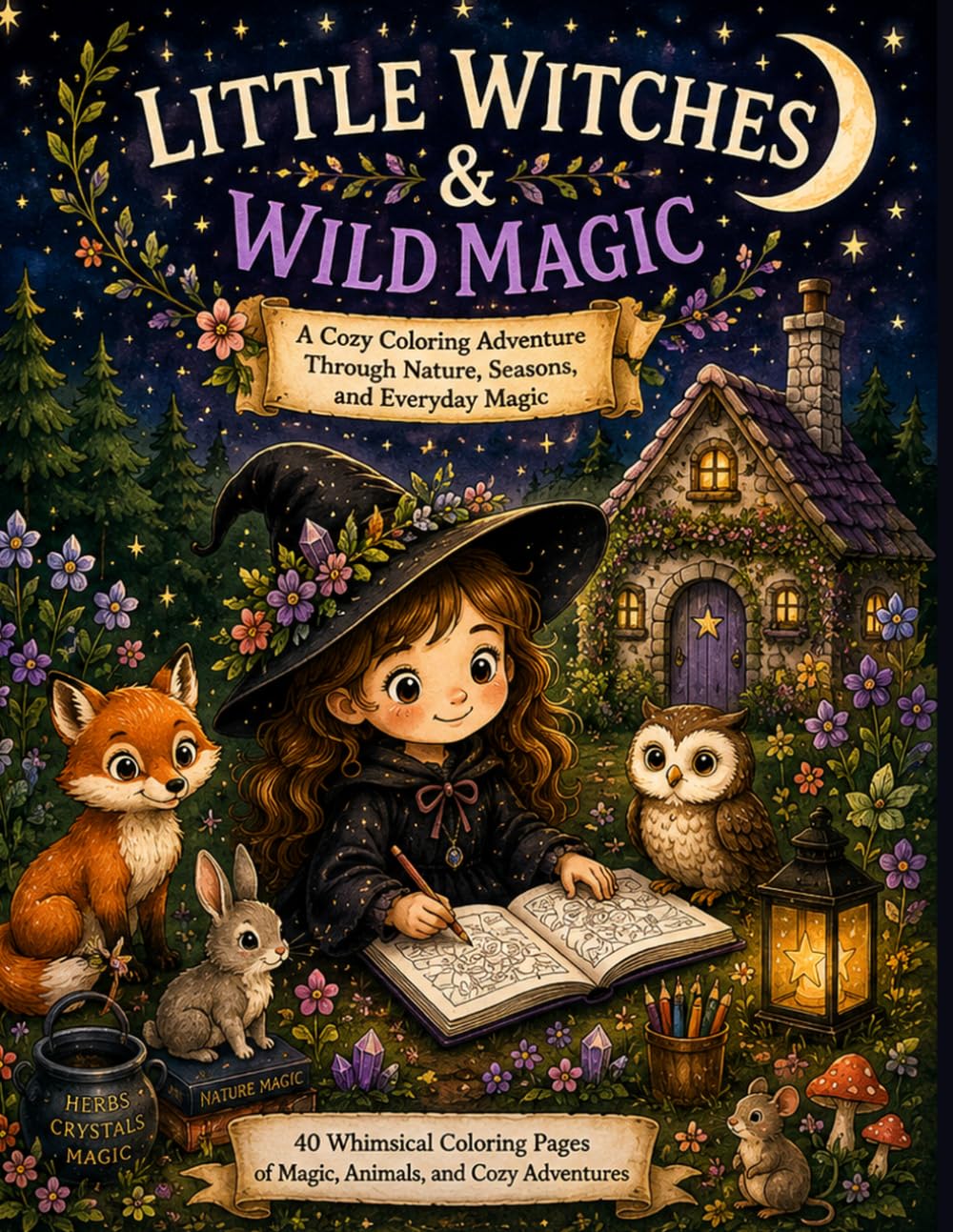 Little Witches & Wild Magic: Coloring Book for Little Witches (Little Witches Coloring Books)