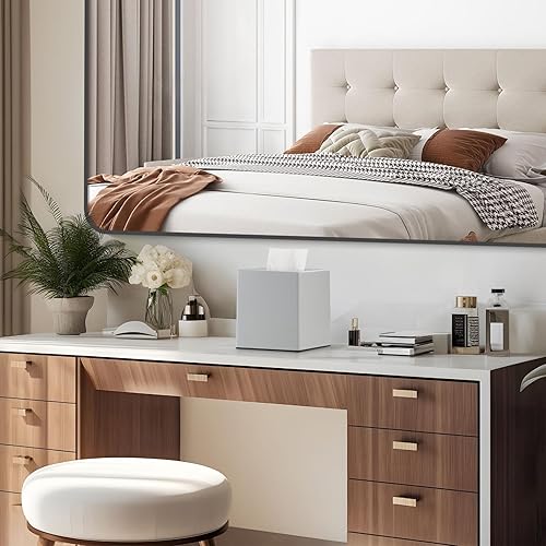 Miniatura 10 de Cubierta para caja de pañuelos, soporte cuadrado para pañuelos faciales para tocador de baño, encimeras, aparadores, mesita de noche, salones y