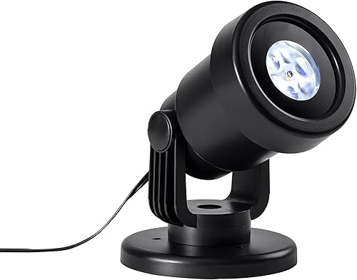 Alpine Corporation Proyector giratorio de copo de nieve para decoración navideña al aire libre de 16 pulgadas de alto con luces LED blancas frías disponible en Yaxa Colombia