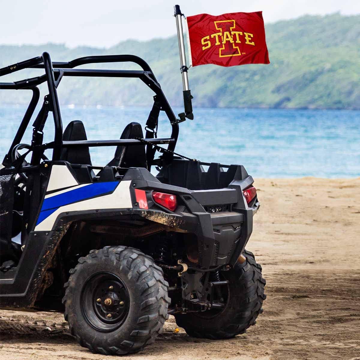 College Flags & Banners Co. Iowa State Cyclones Golf Cart Flag Pole and Holder Mounting Bracket