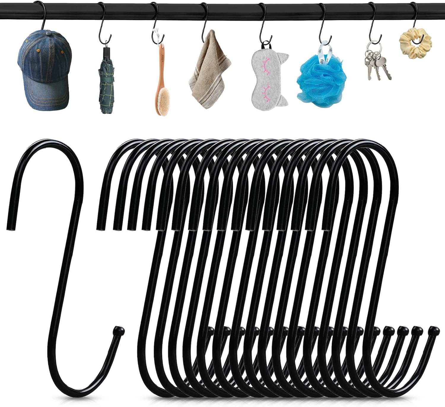 S Hooks, 20 Pcs S Hooks for Hanging Plants, 3.4inch Steel S Hanging