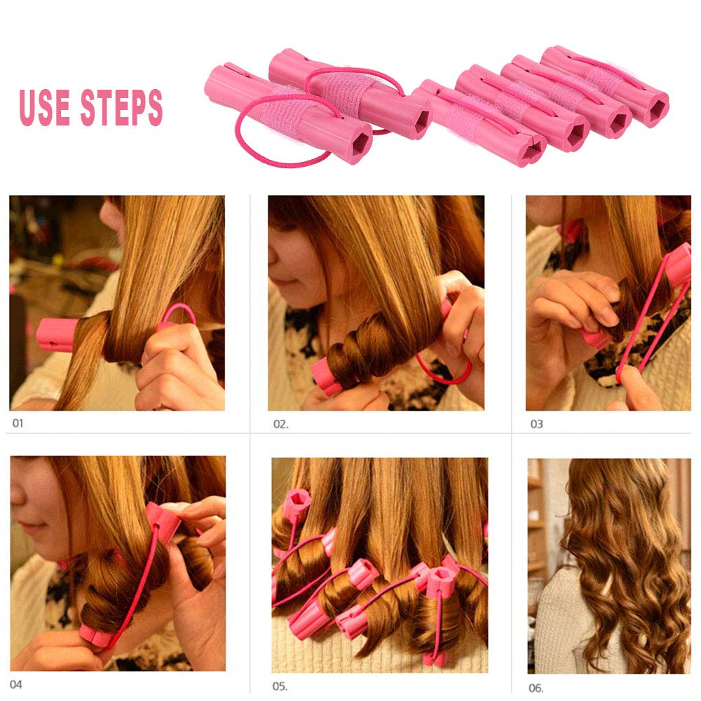 6pcs Magic Foam Sponge Hair Curler DIY Fashion Wavy Hair Travel Home Use Soft Hair Curler Rollers Styling Tools 4