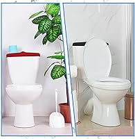 Vista 6 de Hoolerry 4 fundas universales para tapa de tanque de inodoro, repuesto suave y absorbente con parte inferior elástica para accesorios de decoración