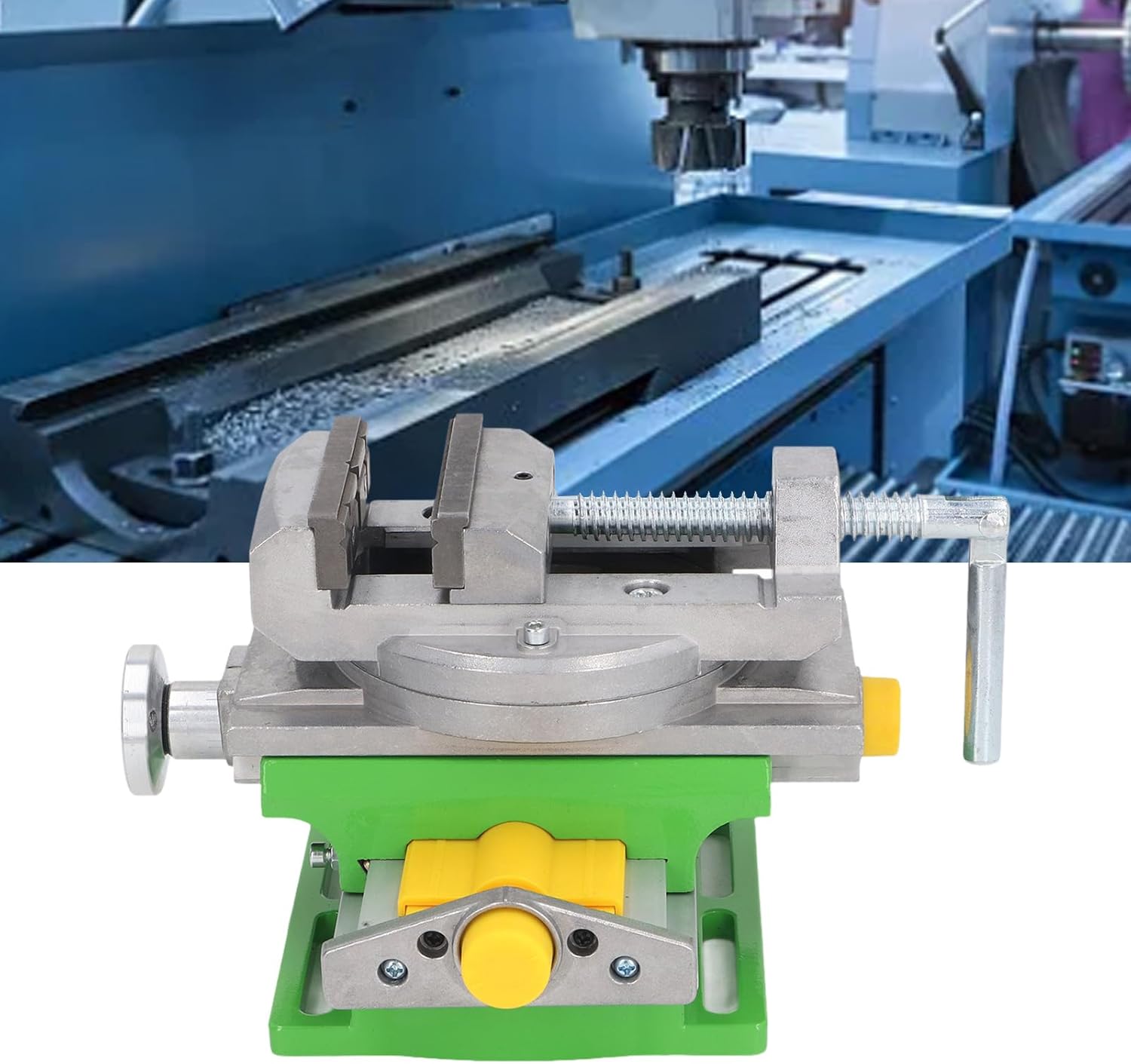 Cross Slide Drill Press Vise Horizontal Precise Milling Drilling Machine 0 to 77mm Clamping Range Multifunctional Mini XY Compound Vise for Milling Operations
