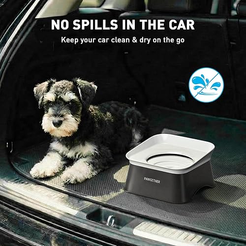 Miniatura 9 de PAWGETHER® No Spill Water Bowl for Dog 2L/68oz Splash Proof Slow Drinking Dog Bowls on Vehicle Travel No Drip Slow Water Bowl for Messy Drinkers