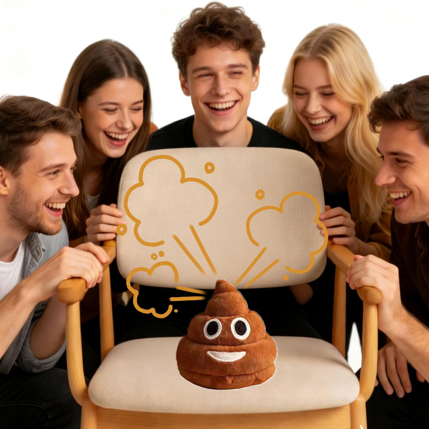 Funny Talking Poop Plush Toy, Farting Dog Toy with 6+ Different Fart Sounds, Emoticon Poop's Stress Toys - Image 3