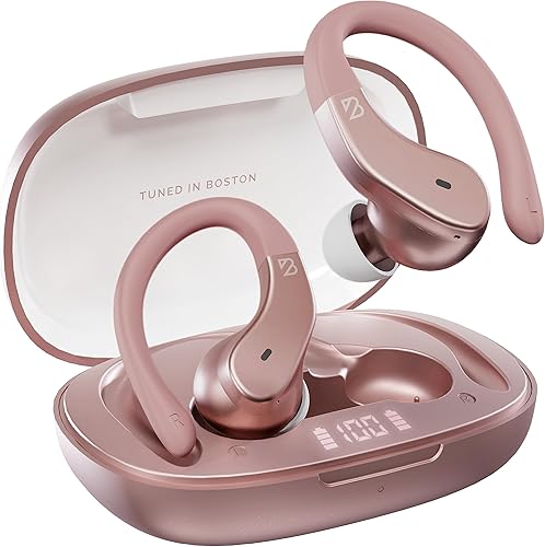 Miniatura 7 de Back Bay Audio - Auriculares inalámbricos Bluetooth para corredores, auriculares con gancho para colocar sobre la oreja, graves profundos,