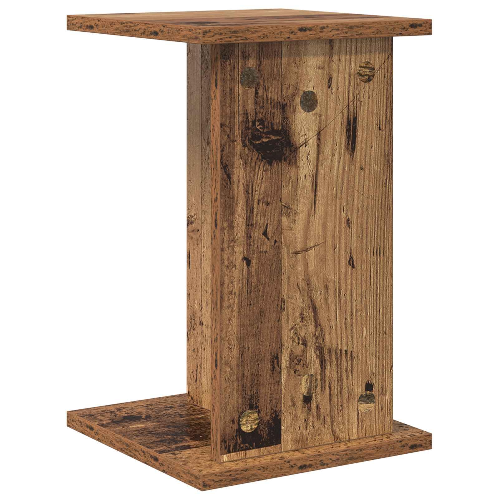 Pflanzenständer 2er Set Holzwerkstoff, Blumentopfhalter Altholz-Optik, Vintage Blumenständer Holz-Look für Zimmerpflanzen, Pflanzensäule für Wohnzimmer, 25 x 25,5 x 40,5 cm