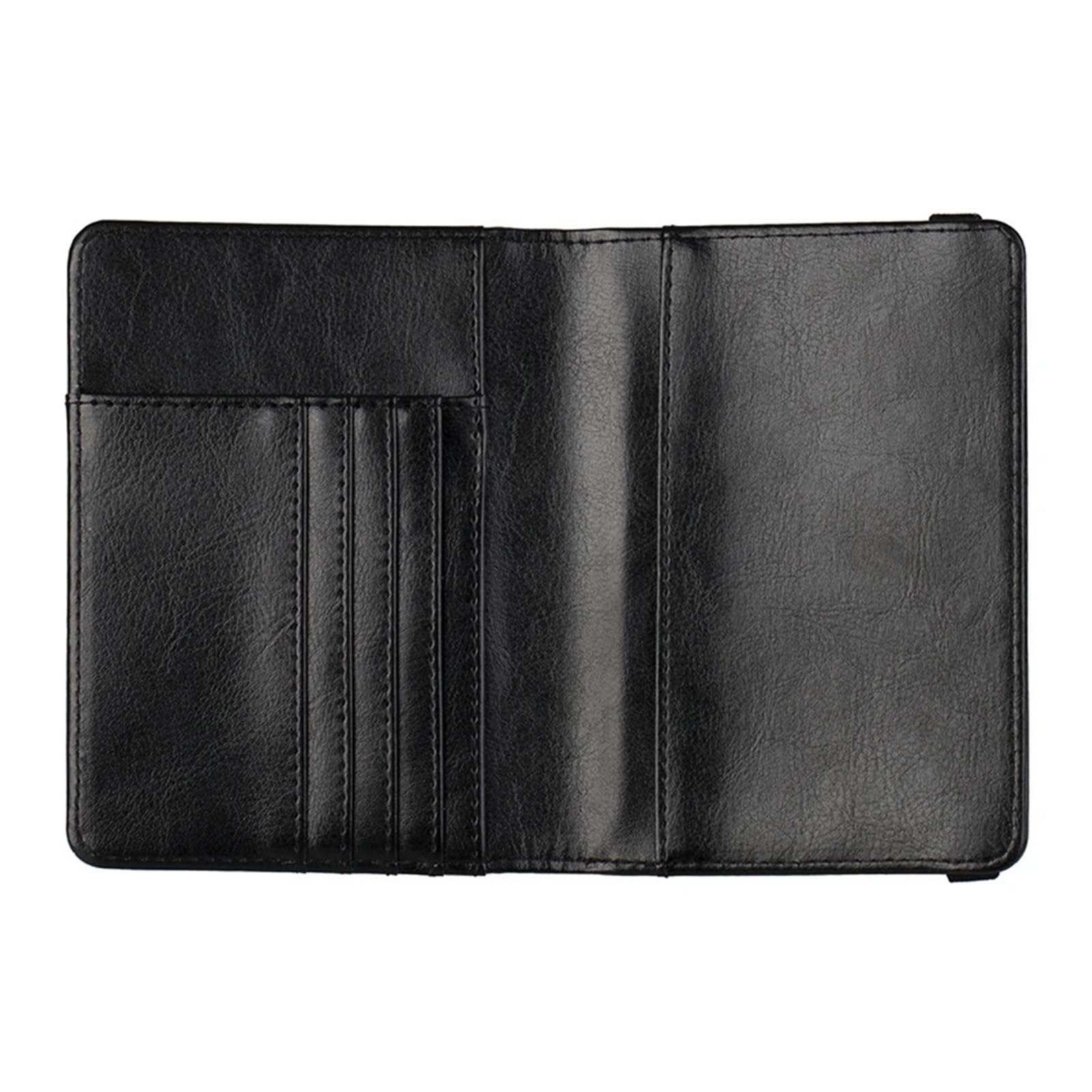 1 szt. Skórzana okładka na paszport, amerykańskie etui dla mężczyzn i kobiet, etui na dokumenty podróżne(Black)