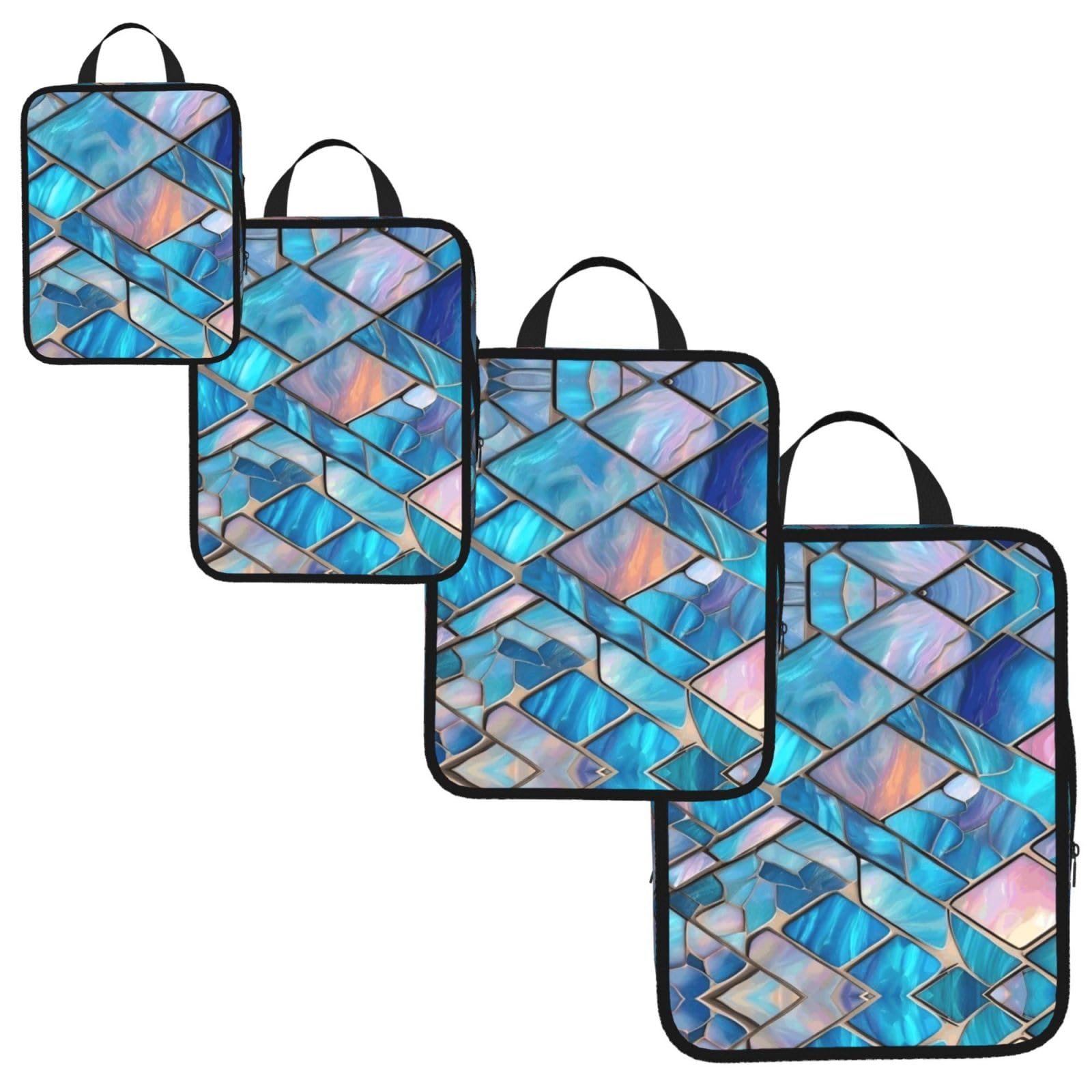 Juego de bolsas de almacenamiento de viaje con estampado de vid salvaje, 4 tamaños