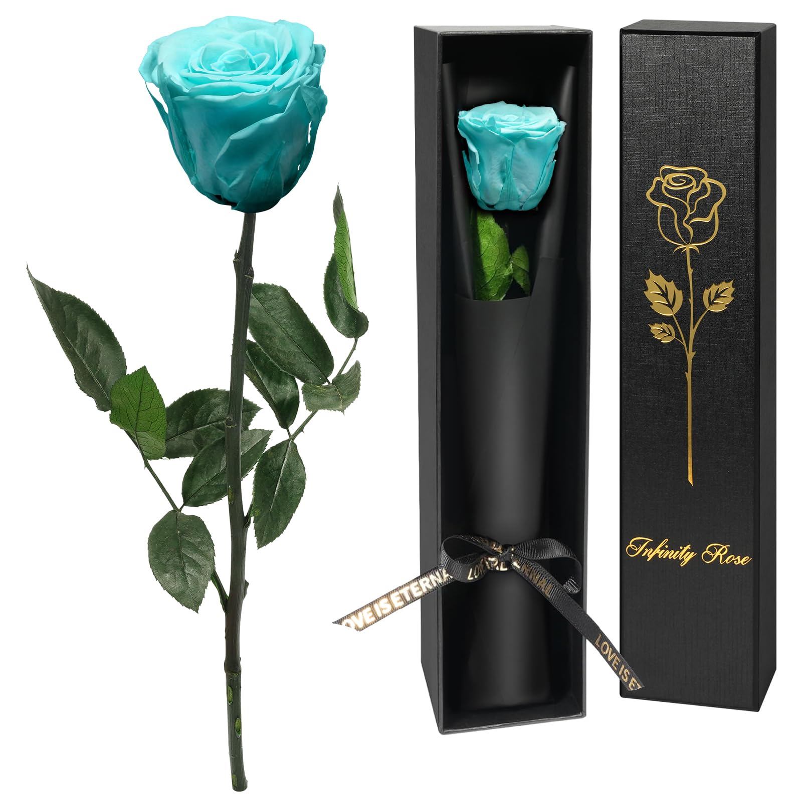 Yamonic Rosa Eterna Regalos para Mujer, Rosa Preservada con Tallo Regalo Dia de la Madre Regalo Cumpleaños Mujer, Flores Preservadas Regalos Madre, Rosa Eterna Natural Preservada Regalo San Valentín — view 21